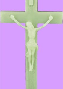 Wood Grained Cross 8 inch  - Luminous
