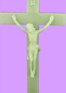 Wood Grained Cross 12 inch  Luminous