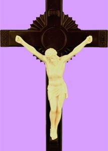 Sunburst Cross 6 inch - Brown & Tan