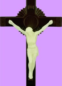 Sunburst Cross 6 inch - Brown & Luminous