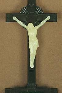 Sunburst Cross w/base 6 inch - Brown & Luminous