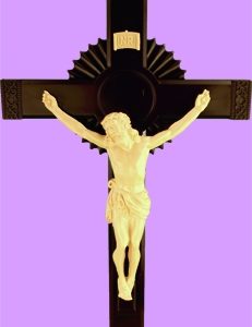 Sunburst Cross 12 inch - Brown & Tan
