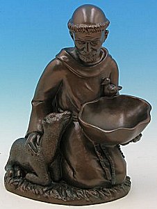 16 inch St. Francis Birdfeeder - Bronze Finish
