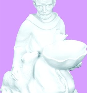 16 inch St. Francis Birdfeeder - White Finish